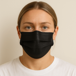 Black Disposable 3-Ply Face Mask Comfortable Daily Protection