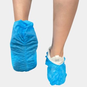 Blue PP Handcrafted Non-Slip Shoe Covers Lightweight