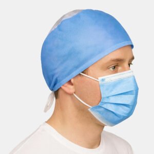 Disposable SMS Surgical Cap Tie-Back – Medical Operating Room Head Cover