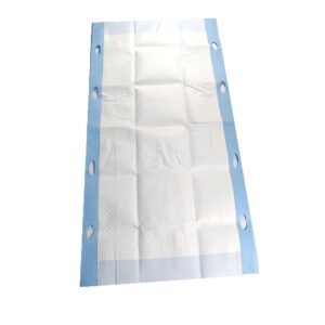 Hygienic Disposable Slide Transfer Bed Sheet with Blue Border for Healthcare